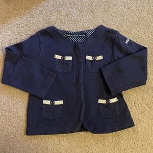 Navy cardigan WSLM 9-12m